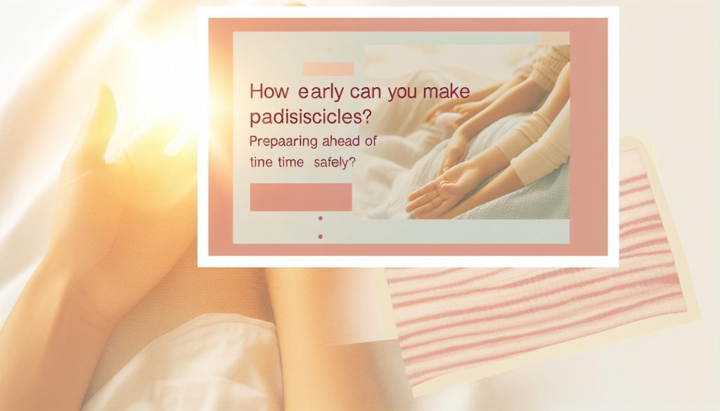 How Early Can You Make Padsicles? Preparing Ahead of Time Safely