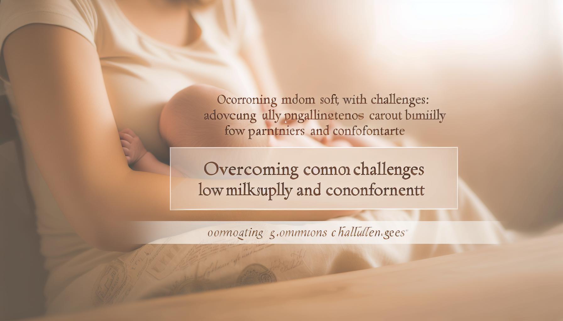 Overcoming Common Challenges: Solutions for Low Milk Supply and Discomfort