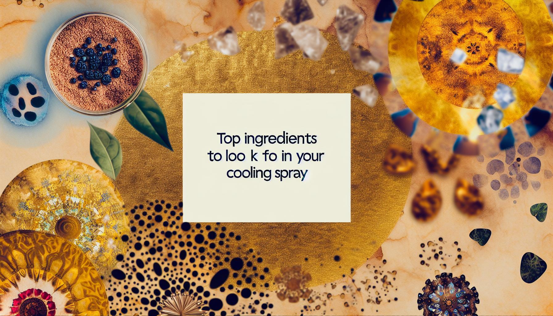 Top Ingredients to Look for in your cooling Spray